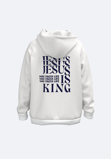 Jesus Is King Unisex Hoodie White
