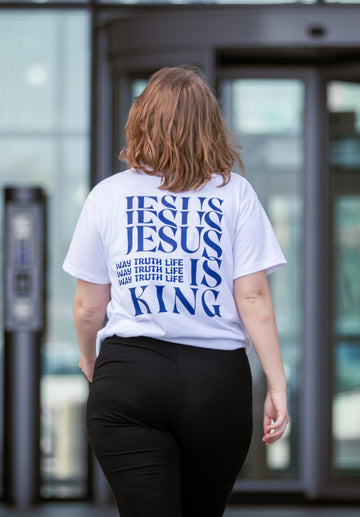 Jesus is King Unisex Tee White